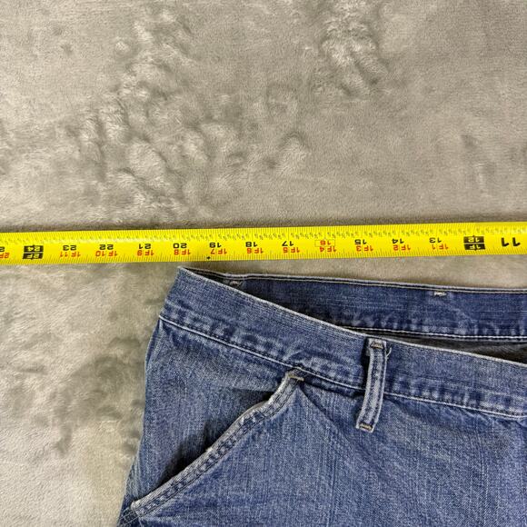 VTG Y2K Wrangler carpenter jorts streetwear retro jean shorts mens size 42 - Picture 5 of 7